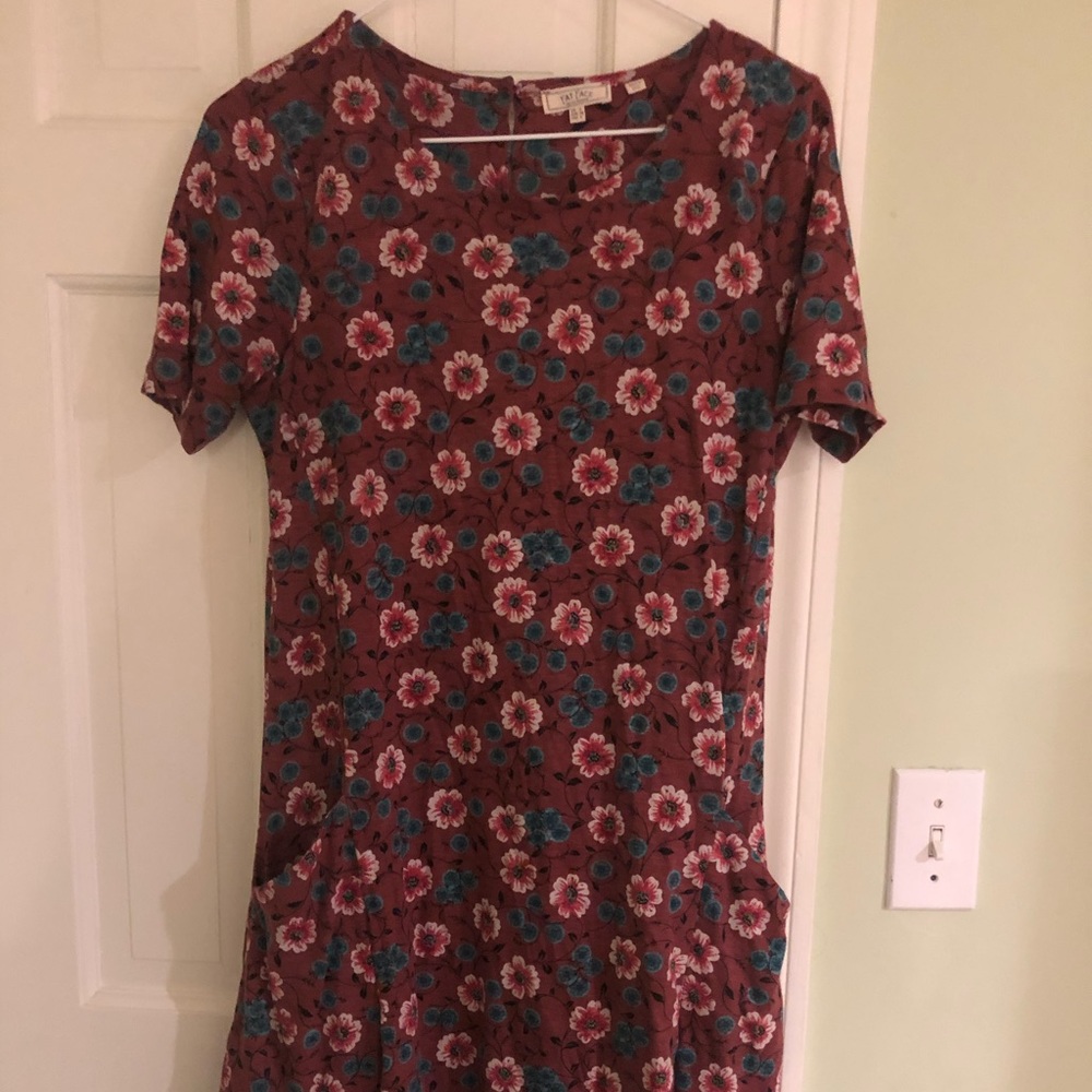 Floral red dress